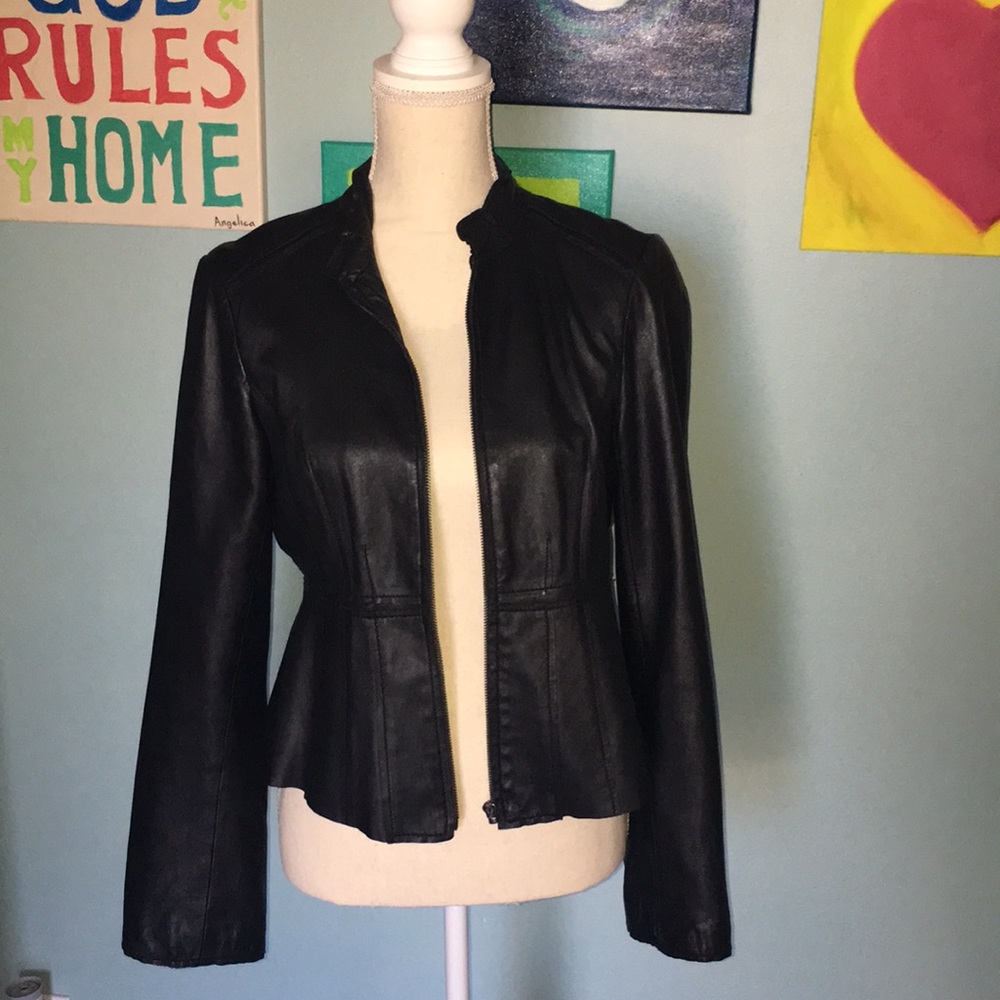 Black authentic leather jacket